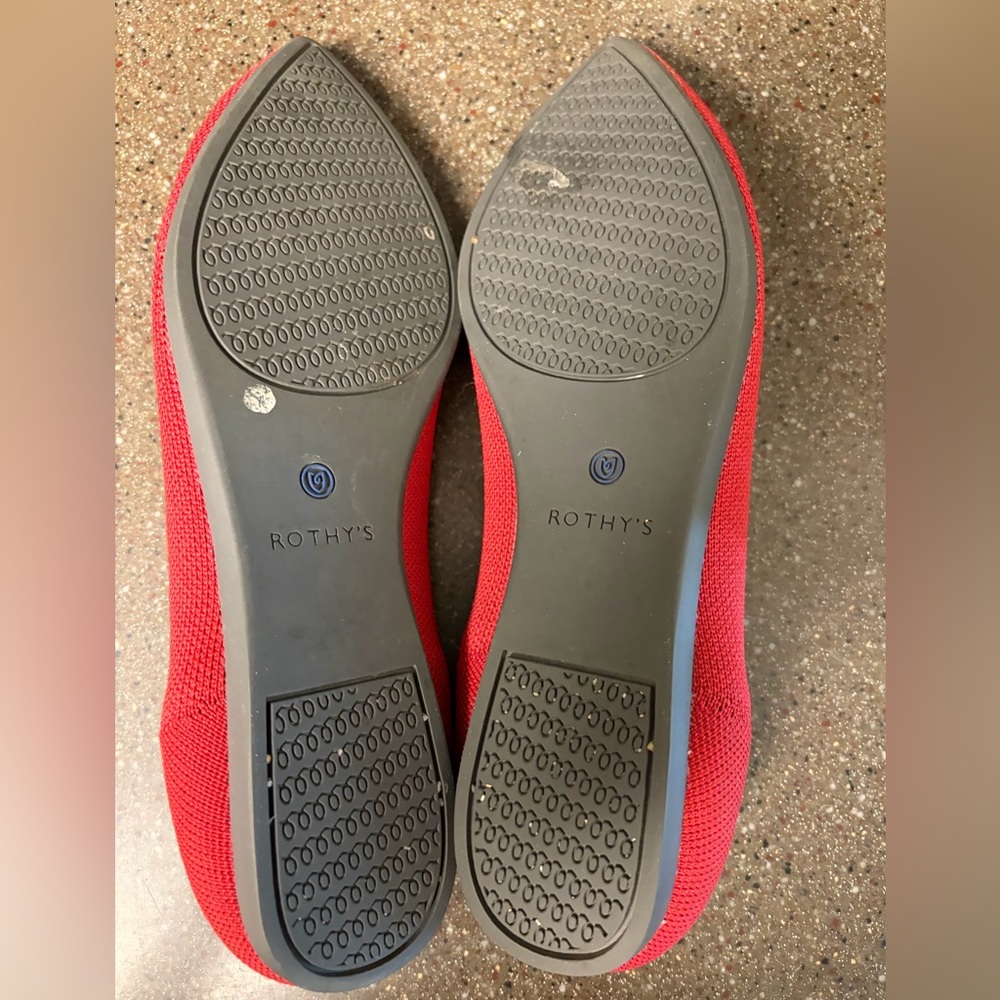 Rothy’s the Point Red Ballet Flats - Size 10 - Picture 2 of 2